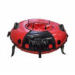 Санки-ватрушка Saimaa Sport Божья коровка, черно-красные, с ручками, диаметр 80 см