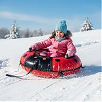 Санки-ватрушка Saimaa Sport Божья коровка, черно-красные, с ручками, диаметр 90 см