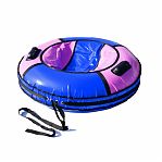 Санки-ватрушка Saimaa Комфорт, голубо-розовые, с ручками, диаметр 80 см