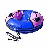 Санки-ватрушка Saimaa Комфорт, голубо-розовые, с ручками, диаметр 80 см