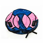 Санки-ватрушка Saimaa Комфорт, голубо-розовые, с ручками, диаметр 80 см