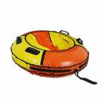 Санки-ватрушка Saimaa Комфорт, оранжево-желтые, с ручками, диаметр 90 см