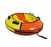 Санки-ватрушка Saimaa Комфорт, оранжево-желтые, с ручками, диаметр 90 см