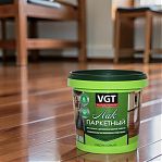 Лак паркетный ВГТ акриловый, для мебели, деревянных дверей, матовый, бесцветный, 0.9 кг
