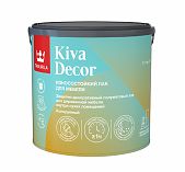 Лак для мебели Tikkurila Kiva Decor ЕР полуматовый, 2.7 л для дерева, для внутренних работ