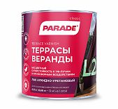 Лак алкидно-уретановый Parade Classic L25 Террасы Веранды 0006082, полуматовый, бесцветный, 2.5 л