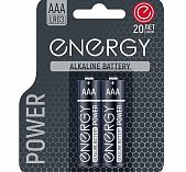 Батарейка Energy Alkaline Power LR03/2B тип ААА, универсальная, 2 шт. в блистере