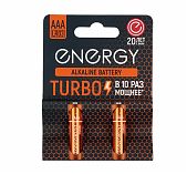 Элемент питания алкалиновый Energy Turbo LR03/2B тип ААА, блистер, 2 шт
