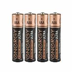 Батарейка Energy Alkaline Battery Ultra LR03, тип ААА, универсальная, 4 шт. в блистере