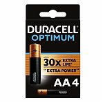 Батарейка Duracell Optimum Б0056020 LR6 AA Alkaline 1.5V, без ртути и кадмия, индикатор заряда
