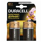 Батарейка Duracell Basic LR20 D Alkaline, 1.5В, алкалиновая, в упаковке 2 штуки