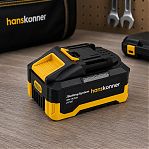 Аккумулятор Hanskonner HBP2008HP, 1BatterySystem, 18В, 8.0Ah, Li-Ion, слайдер, индикатор заряда, USB-разъем
