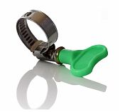 Хомут червячный H12-22-9KL21, с ключом, оцинкованный, 12-20 мм, с барашком