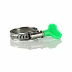 Хомут червячный H12-22-9KL21, с ключом, оцинкованный, 12-20 мм, с барашком