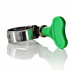 Хомут червячный H12-22-9KL21, с ключом, оцинкованный, 12-20 мм, с барашком