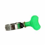 Хомут червячный H16-27-9KL21, оцинкованная сталь, 16-25 мм, с барашком