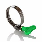 Хомут червячный H20-32-9KL21, с ключом, оцинкованный, 20-32 мм, с барашком