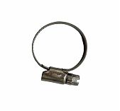 Хомут червячный, сантехнический, 12-20 мм, нержавеющая сталь, винтовое крепление