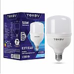 Лампа светодиодная TOKOV ELECTRIC TKE-HP-E40/E27-50-6.5K 1660436, 50 Вт, HP, Е40/Е27, 6500К холодный свет