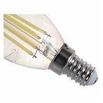 Лампа светодиодная филаментная General Lighting Systems GLDEN-CWS-10-230-E14-6500, G649920, свеча на ветру