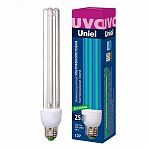 Лампа ультрафиолетовая Uniel ESL-PLD-25/UVCB/E27/CL бактерицидная UL-00007271, Е27, 25 Вт