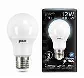 Лампа светодиодная Gauss Black A60, 102502212, Е27, 12 Вт, 4100К нейтральный белый свет