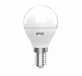 Лампа светодиодная Gauss Basic 10531152T, Шар, 5.5Вт, E14, 525Лм, 3000K, теплый белый свет, 3 лампы в упаковке