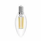 Лампа светодиодная филаментная Gauss Filament Elementary Свеча 32128, 8Вт, Е14, 4100К, нейтральный белый свет