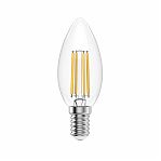 Лампа светодиодная филаментная Gauss Filament Elementary Свеча 32128, 8Вт, Е14, 4100К, нейтральный белый свет