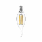 Лампа светодиодная филаментная Gauss Filament Elementary Свеча на ветру 42118, 8Вт, Е14, 2700К, теплый белый свет