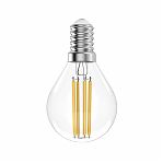 Лампа светодиодная филаментная Gauss Filament Elementary 52118, Шар, Е14, 8Вт, 2700К, теплый белый свет