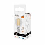 Лампа светодиодная филаментная Gauss Filament Elementary 52118, Шар, Е14, 8Вт, 2700К, теплый белый свет