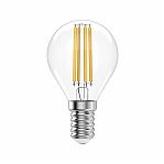Лампа светодиодная филаментная Gauss Filament Elementary 52128, Шар, Е14, 8Вт, 4100К, нейтральный белый свет