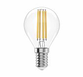 Лампа светодиодная филаментная Gauss Filament Elementary 52128, Шар, Е14, 8Вт, 4100К, нейтральный белый свет
