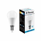 Лампа светодиодная Feron LB-750 Шарик 25948, E14, 11W, 175-265V, 6400K, дневной свет