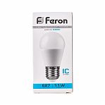 Лампа светодиодная Feron LB-750 Шарик 25951, E27, 11W, 175-265V, 6400K, дневной свет