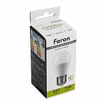 Лампа светодиодная Feron LB-990 Шарик 52077, E27, 15W, 175-265V, 4000K, белый свет