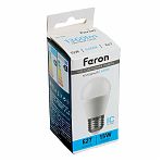 Лампа светодиодная Feron LB-990 Шарик 52078, E27, 15W, 175-265V, 6400K, холодный белый свет