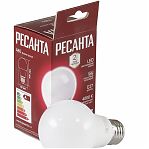 Лампа светодиодная Ресанта A60 76/1/16,  11 Вт, Е27, 4000K, нейтральный белый свет