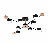 Люстра Reluce 003751-0.3-08 BK+WOOD GX53, 15 Вт, до 48 кв.м, черное дерево