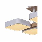 Люстра Reluce 03359-0.3-06 WH+WOOD, 6 ламп, LED, 108 Вт, акрил, до 20 кв.м
