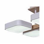Люстра Reluce 03359-0.3-06 WH+WOOD, 6 ламп, LED, 108 Вт, акрил, до 20 кв.м