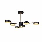 Люстра Reluce 06369-0.3-06 COP+BK, 7 ламп, LED, 48 Вт, пластик, до 10 кв.м