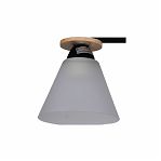 Люстра Reluce 11630-0.3-02 BK+WOOD, 2 лампы, Е27, 120 Вт, стекло, до 12 кв.м