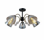 Люстра Illumico IL0230-5CSQ-29 BK AB, 5 ламп, Е27, 200 Вт, стекло, до 40 кв.м