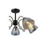 Люстра Illumico IL0230-5CSQ-29 BK AB, 5 ламп, Е27, 200 Вт, стекло, до 40 кв.м