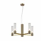 Люстра Illumico IL0313-5P-79 BRASS, 5 ламп, Е14, 300 Вт, стекло, до 30 кв.м