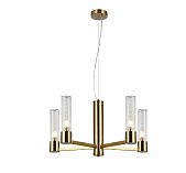 Люстра Illumico IL0313-5P-79 BRASS, 5 ламп, Е14, 300 Вт, стекло, до 30 кв.м