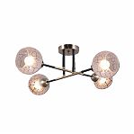 Люстра Illumico IL9573-4CSQ-79 BK AB, 4 лампы, Е27, 160 Вт, стекло, до 32 кв.м