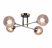 Люстра Illumico IL9573-4CSQ-79 BK AB, 4 лампы, Е27, 160 Вт, стекло, до 32 кв.м
